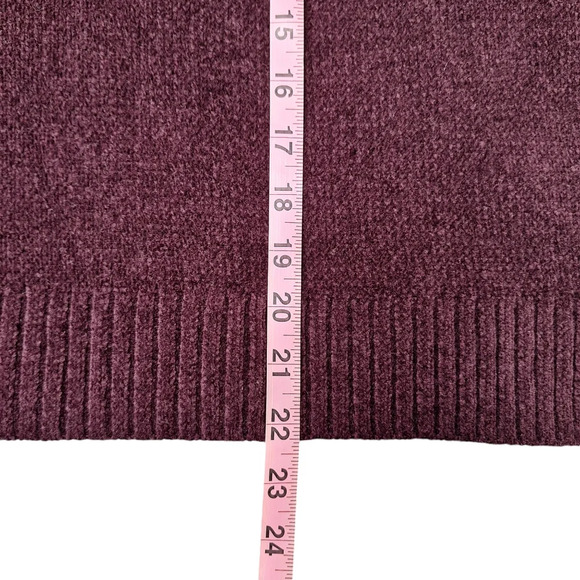 NWT Talbots Petite Medium Burgundy‎ Crew-neck Long Sleeve  Back-Zip Sweater - Picture 13 of 13